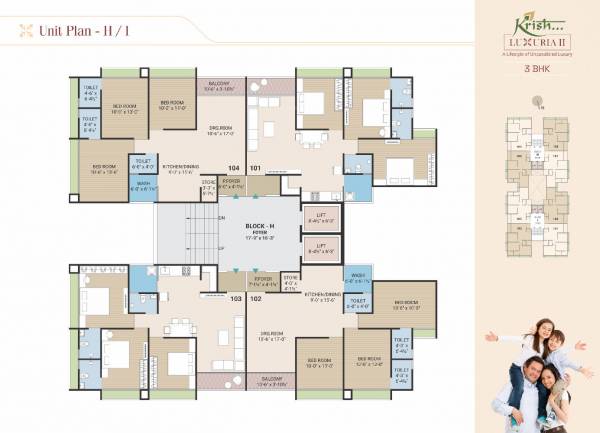  krish-luxuria-2 H+I Cluster Plan