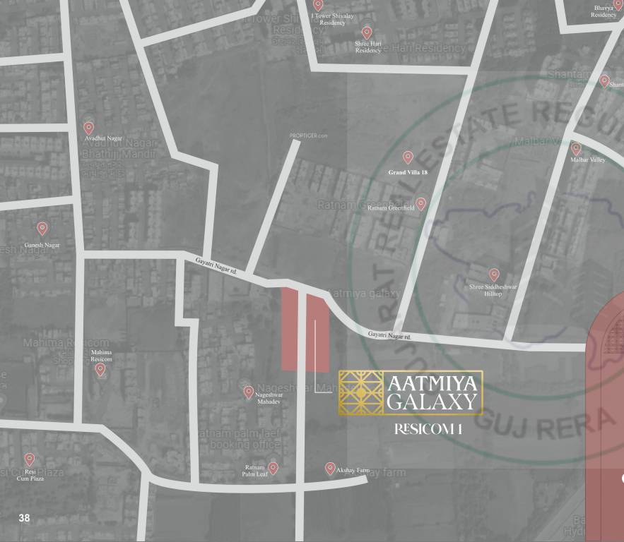  aatmiya galaxy resicom 1 Location Plan