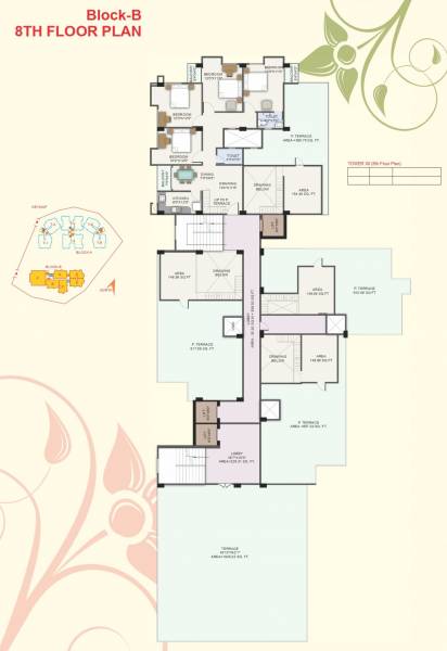 Block B 7 Cluster Plan for 8th Floor south-city Block B 7 Cluster Plan for 8th Floor