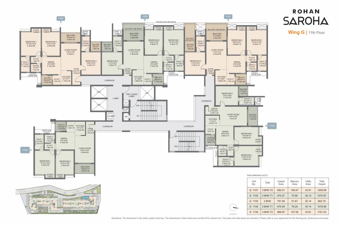  saroha Cluster Plan for 11th Floor