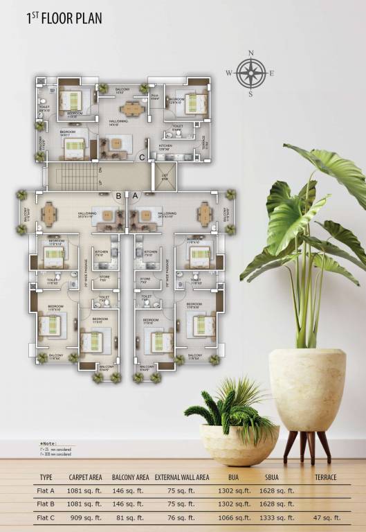 chandralay Chandralay Cluster Plan For 1st Floor