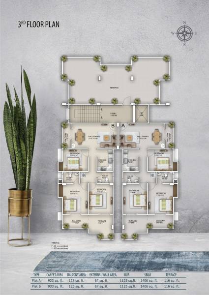  chandralay Chandralay Cluster Plan For 3rd Floor