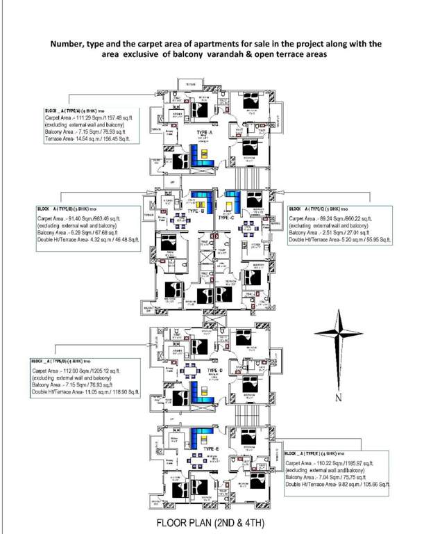  serene Block A Cluster Plan For 2nd And 4th Floor