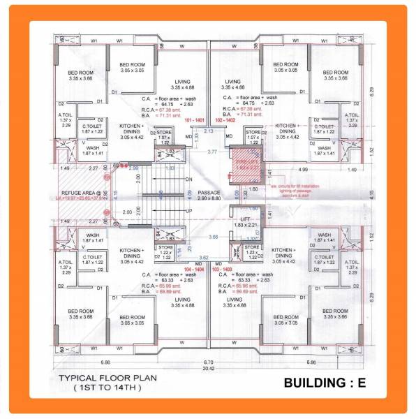 Tower E Cluster Plan from 1st to 14th Floor rosewood Tower E Cluster Plan from 1st to 14th Floor