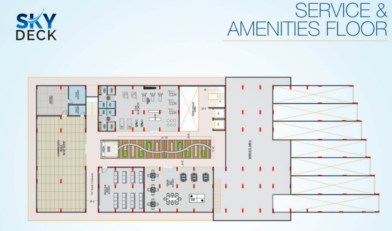 sky deck Sky deck Tower A Cluster Plan
