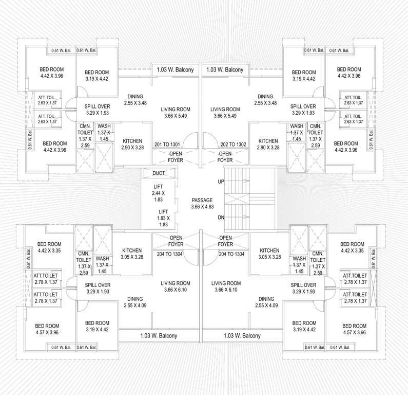  madhuvan sparsh A Cluster Plan from 2nd to 13th Floor
