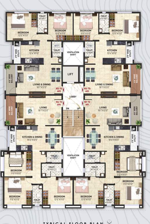  patwardhan apartment Patwardhan Apartment Cluster Plan from 1st to 6th Floor