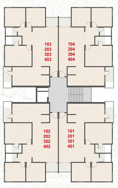  yogiraj-hub-and-heights Tower-B Typical Cluster Plan