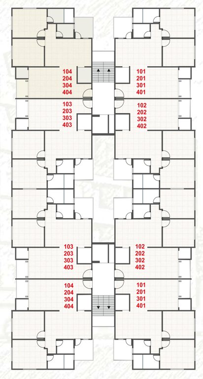 yogiraj hub and heights Tower C And D Typical Cluster Plan