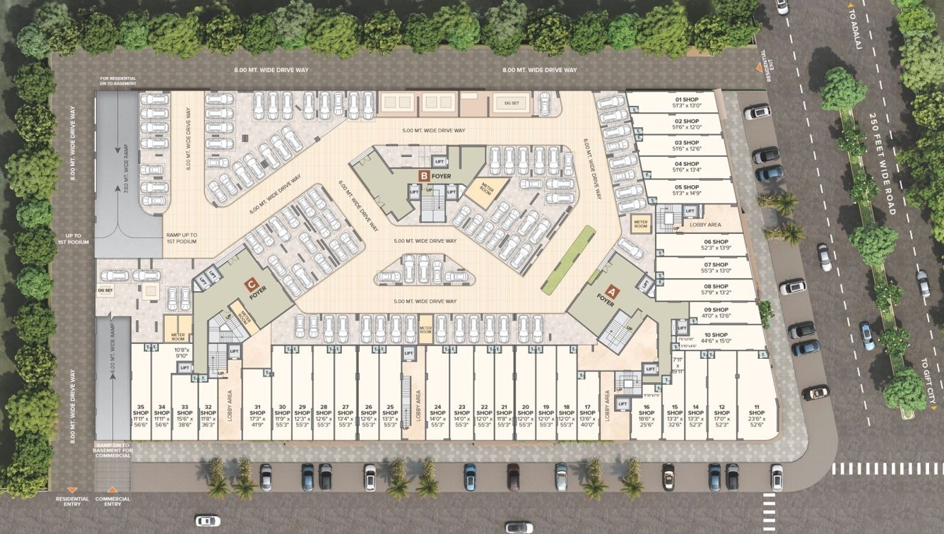  krish skylar Block A To Block C Cluster Plan