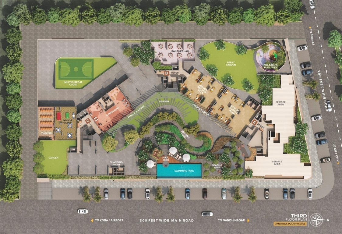  krish skylar Block A To Block C Cluster Plan for 3rd Floor
