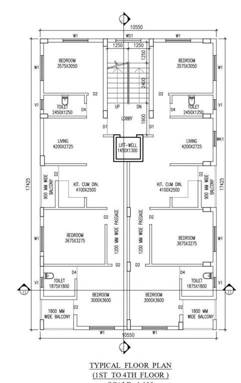  sanhati co operative housing society Sanhati Co Operative Housing Society Cluster Plan from 1st to 4th Floor