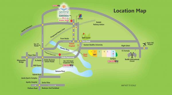  sushant-serene-residency-tower-3e-and-tower-4e-and-tower-5d Location Plan