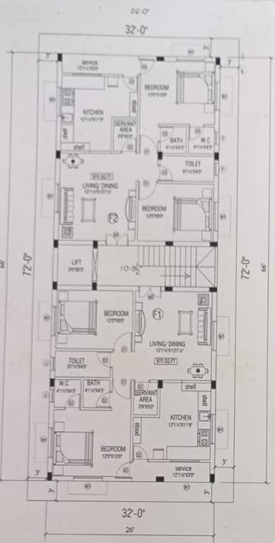  sri venkateswara flats ri Venkateswara Flats Cluster Plan for Typical Floor