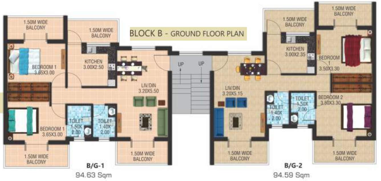  naifer k b enclave phase 1 Tower B Cluster Plan for ground Floor