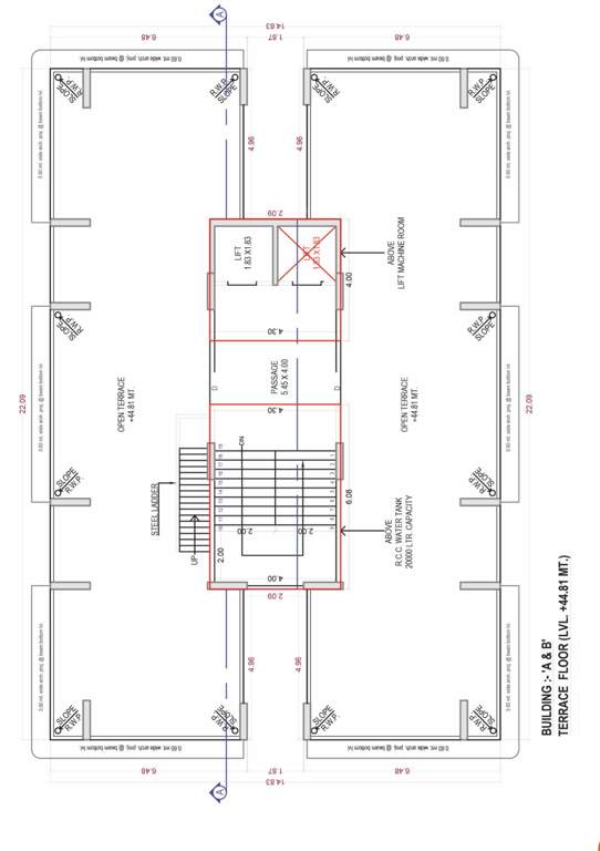  shilalekh heights Tower A,b Cluster Plan For Terrace