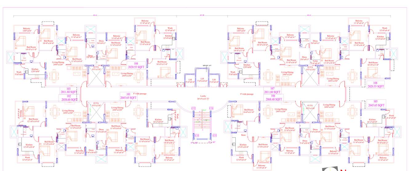  ashoka palm meadows ii Block D & E Typical Cluster Plan