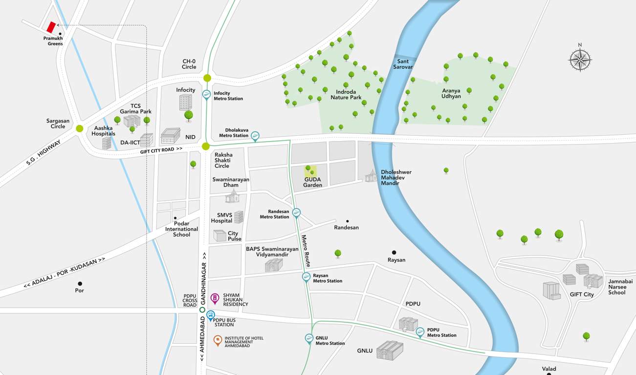 sahjanand shreehari Location Plan
