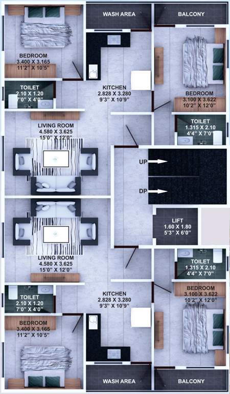  adarsh enclave iv Adarsh Enclave IV Cluster Plan from 1st to 6th Floor