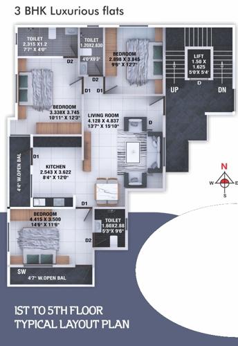  enclave-ii Enclave II Cluster Plan from 1st to 5th Floor
