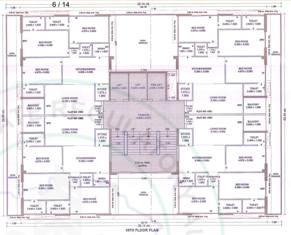  rajhans unica Tower A Cluster Plan for 19th Floor