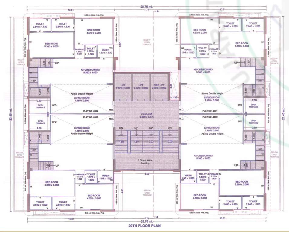  rajhans unica Tower A Cluster Plan for 20th Floor