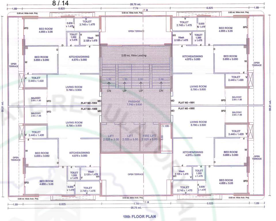  rajhans unica Tower C Cluster Plan for 19th Floor