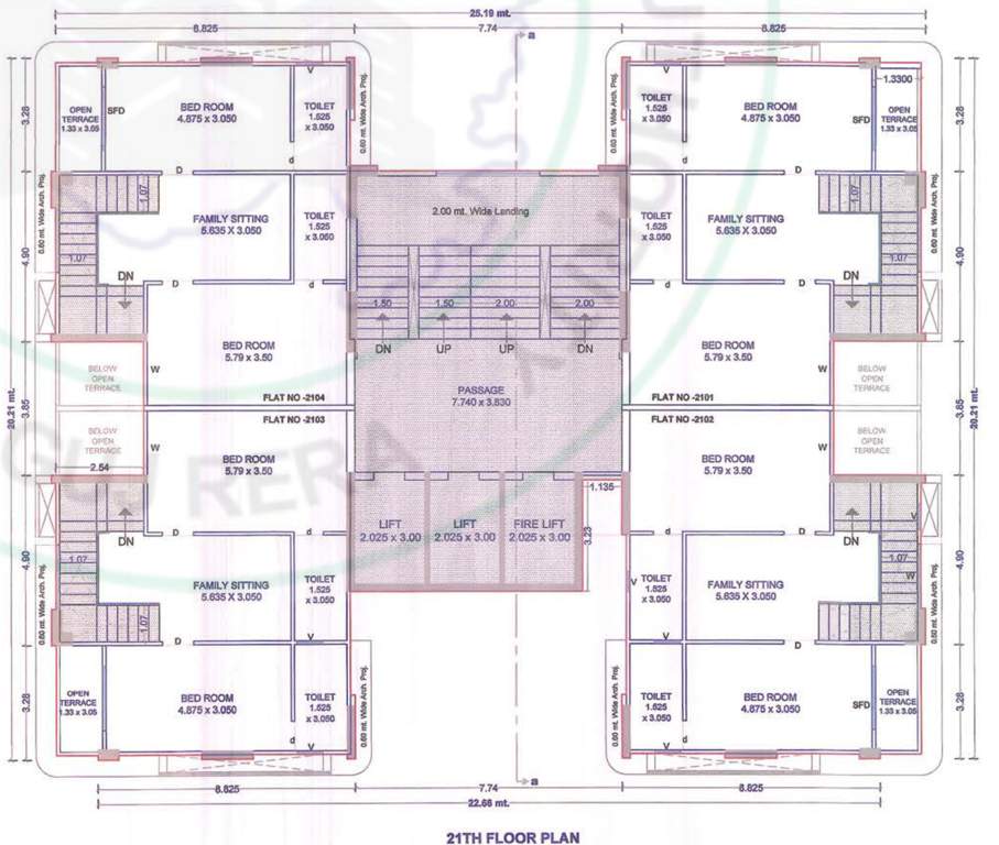  rajhans unica Tower C Cluster Plan for 21th Floor