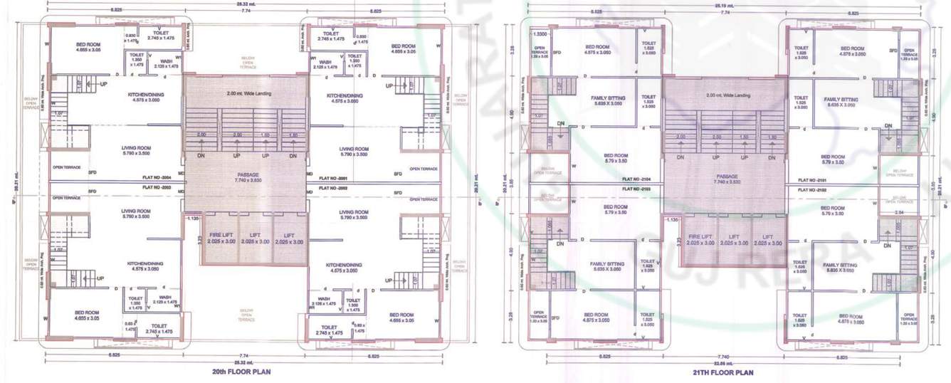  rajhans unica Tower F Cluster Plan from 20th to 21th Floor