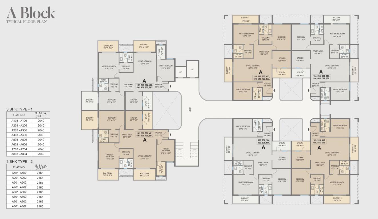 woods ville Tower 1 Cluster Plan