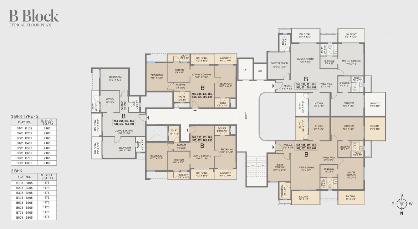 woods ville Tower 2 Cluster Plan