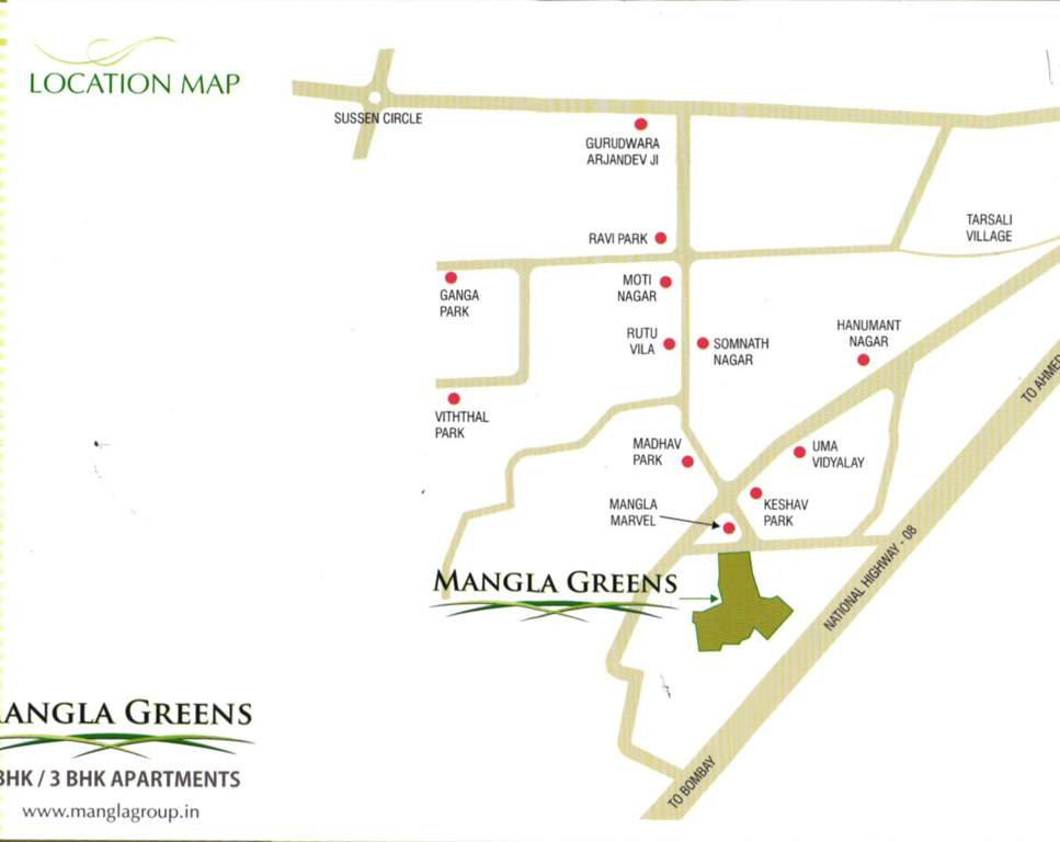  mangla greens project a 14 to a 17 & b 22 Location Plan