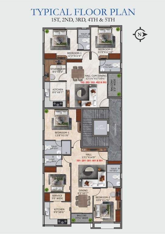  premium deluxe flat Greenwich premium Deluxe Flat Cluster Plan
