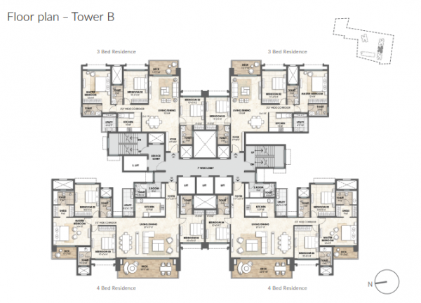  azur-phase-1 Tower B Cluster Plan