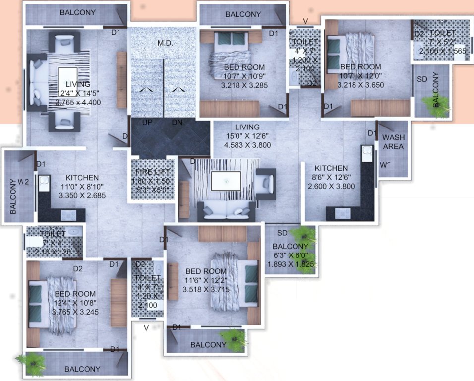  enclave iii Enclave III Cluster Plan For Typical Floor Plan
