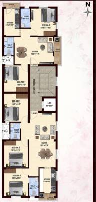  cavery Arjun Cavery Cluster Plan from 1st to 3rd Floor