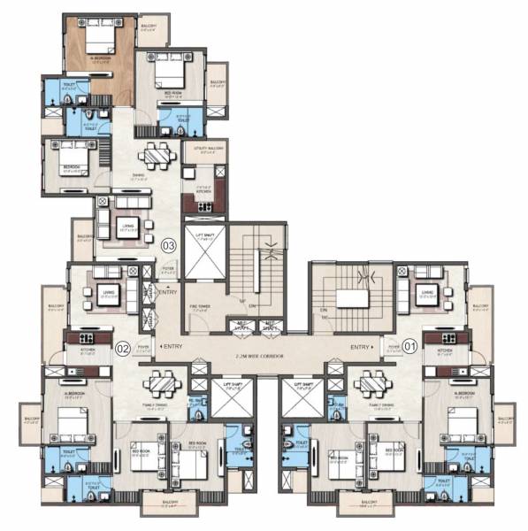  kiavasa Kiavasa Cluster Plan For Typical Floor Plan