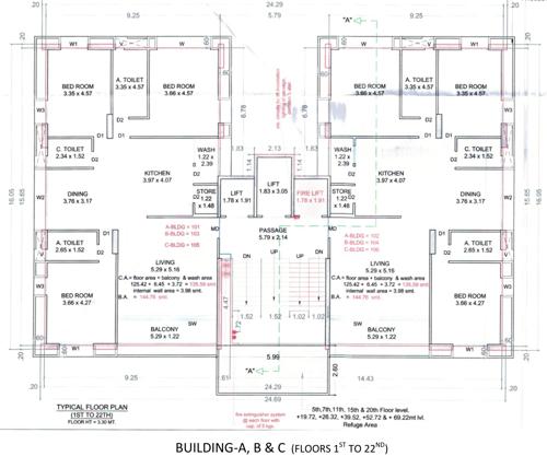  ofira-peak Tower Building A Cluster Plan from 1st to 22th Floor