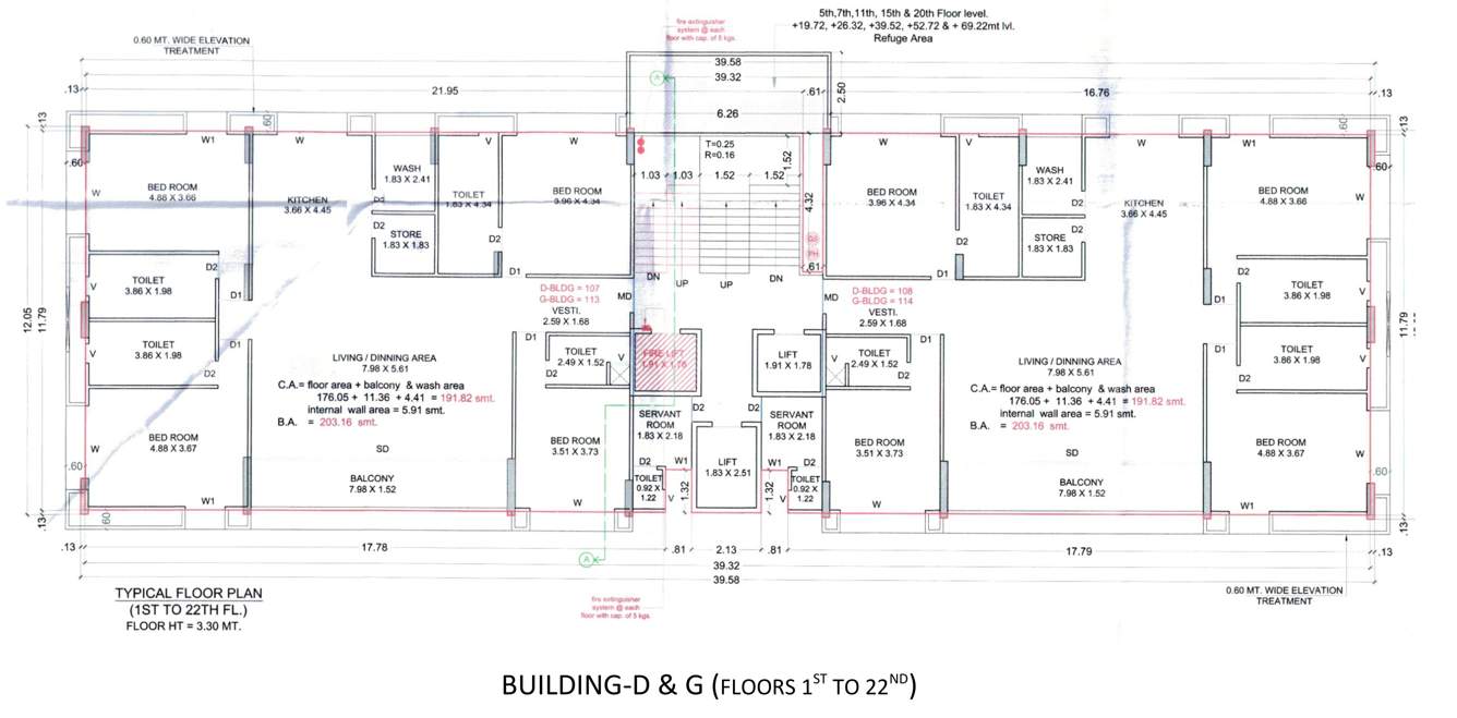  ofira peak Tower Building D,G Cluster Plan from 1st to 22th Floor