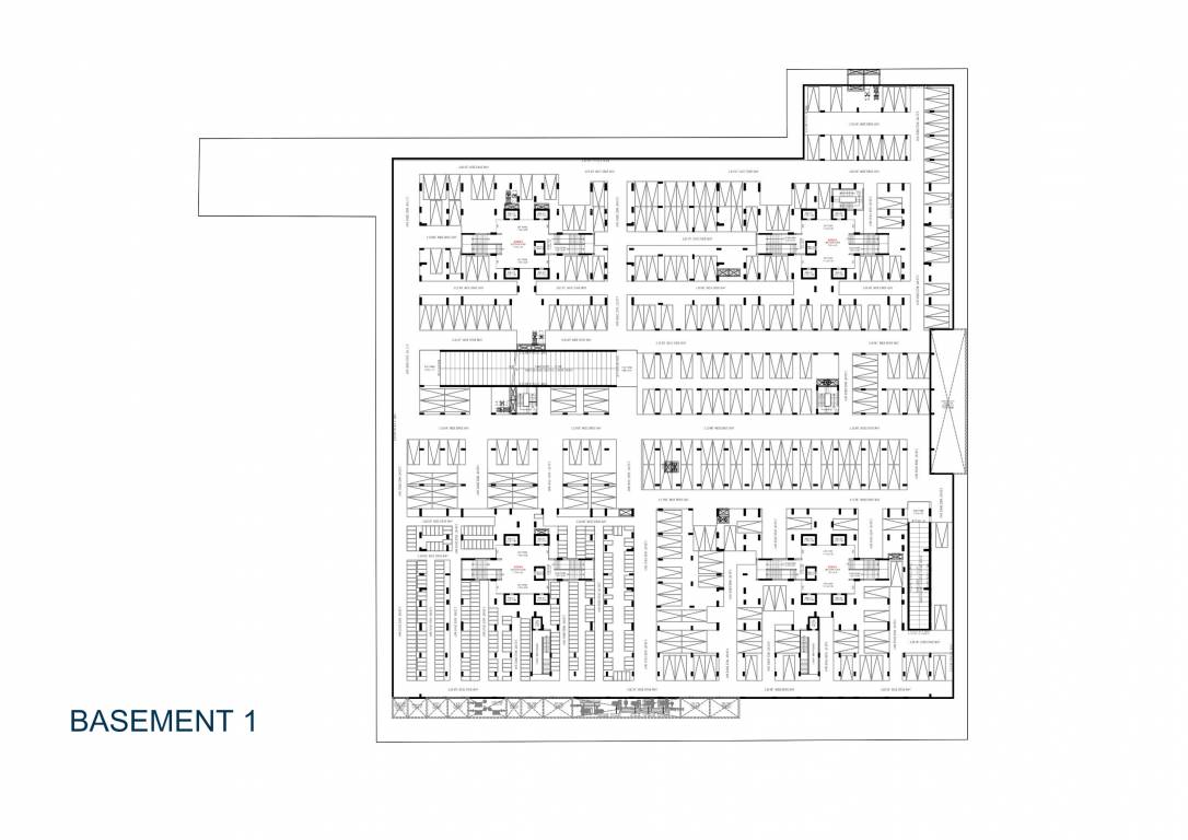  trogon centre court Tower A to D Basement 1 Cluster Plan