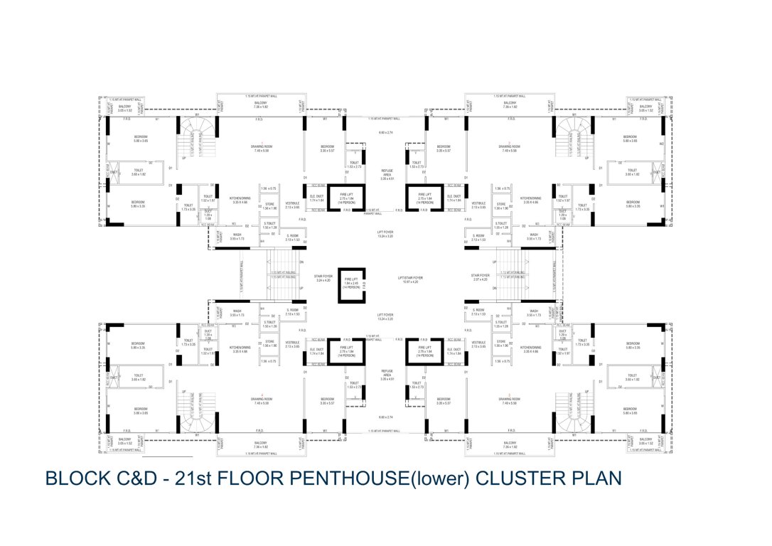  trogon centre court Tower C And D Lower Penthouse Cluster Plan