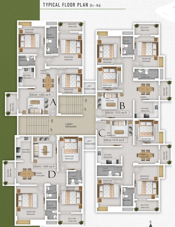  sanskriti Global Sanskriti Typical Cluster Plan