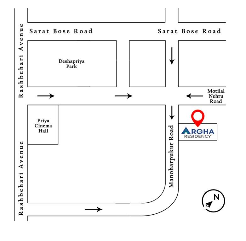  argha residency Location Plan