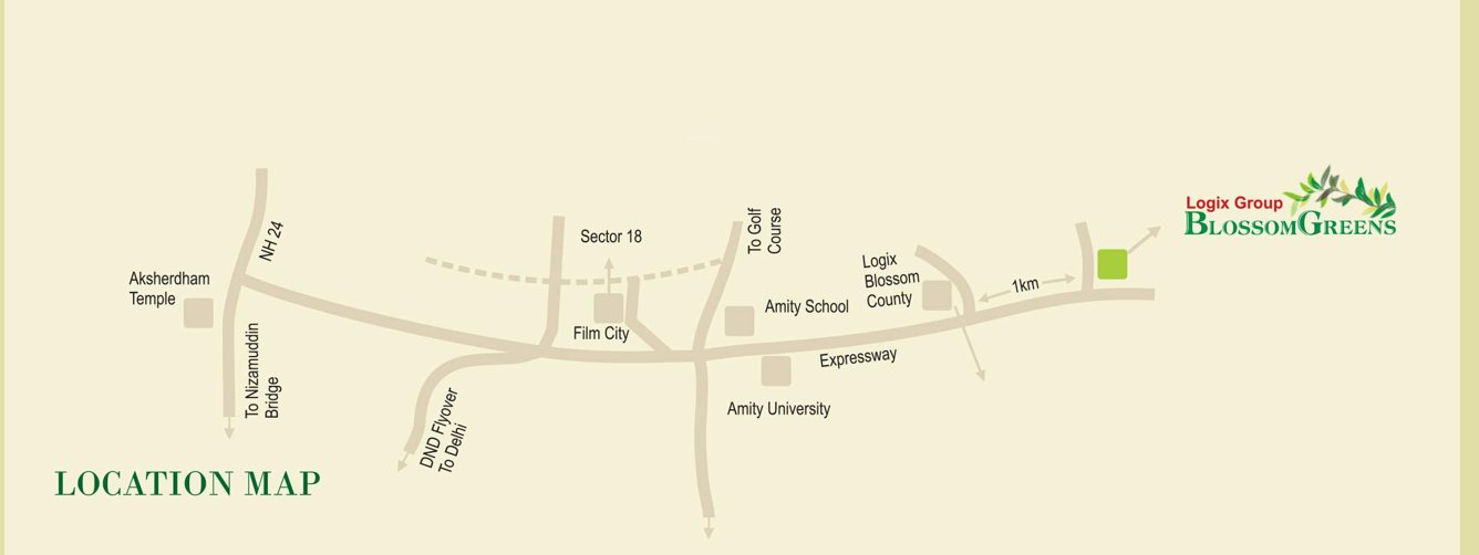  blossom greens phase 5 towers b c & d Location Plan