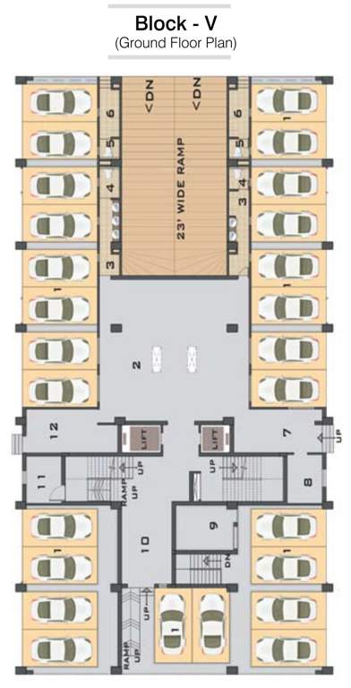  grand castle phase ii Grand Castle Phase II Cluster Plan for ground Floor