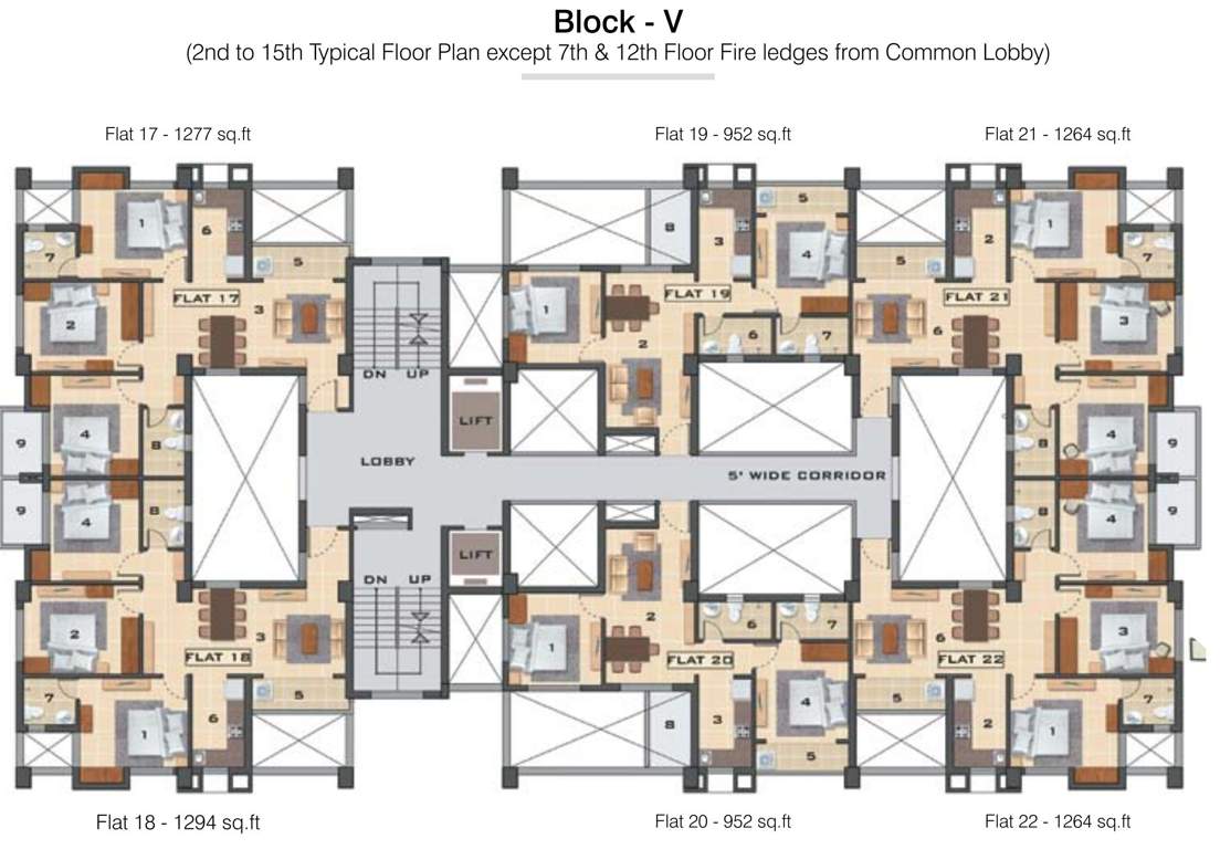  grand castle phase ii Grand Castle Phase II Cluster Plan from 2nd to 15th Floor