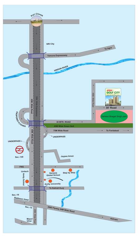  golf city phase ii Location Plan