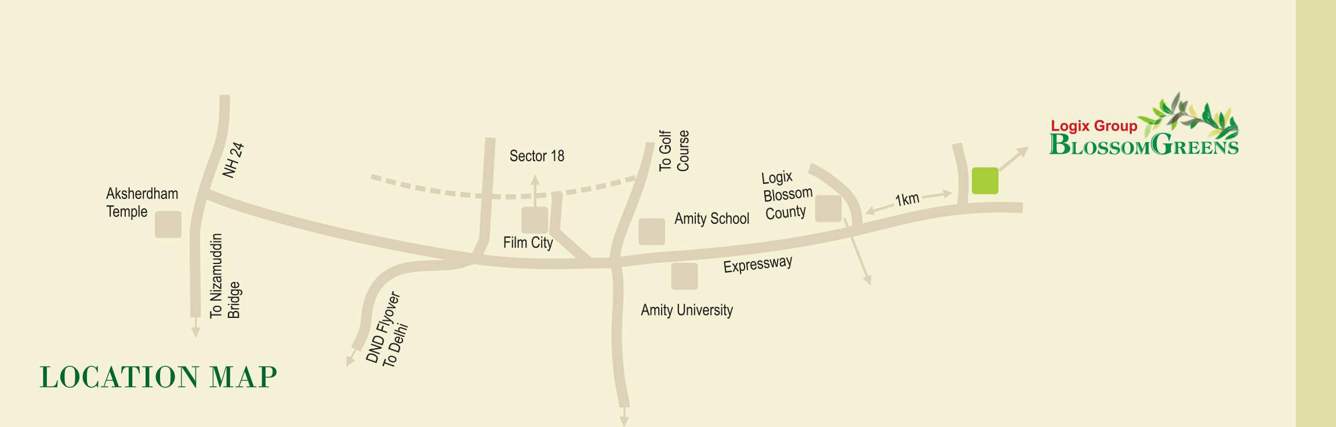  blossom greens phase 3 tower a k & club house Location Plan