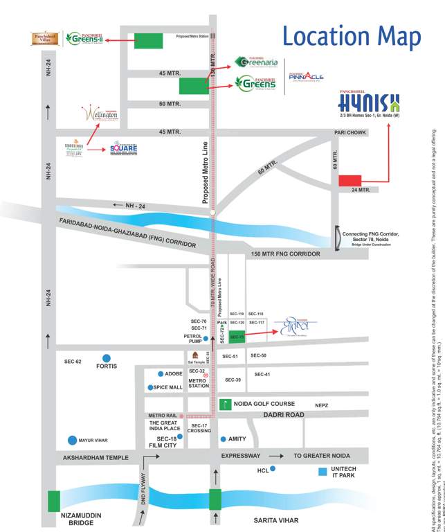 panchsheel hynish phase 1 tower t8 &t9 Location Plan