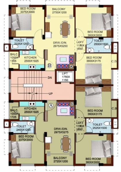  galaxy Mandhan Galaxy Cluster Plan from 1st to 4th Floor